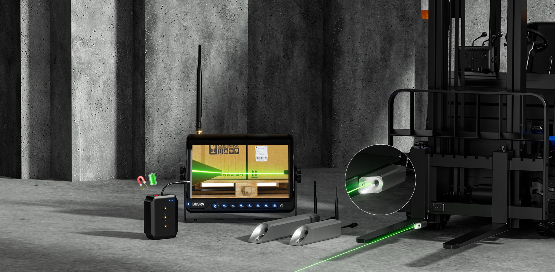 Waterproof  Wireless Forklift Camera System